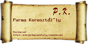 Parma Keresztély névjegykártya